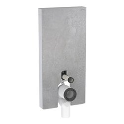 Geberit Wand-WC-Modul Monolith Plus Bauh. 101cm, Fr. Steinz. Beton, S. Alu