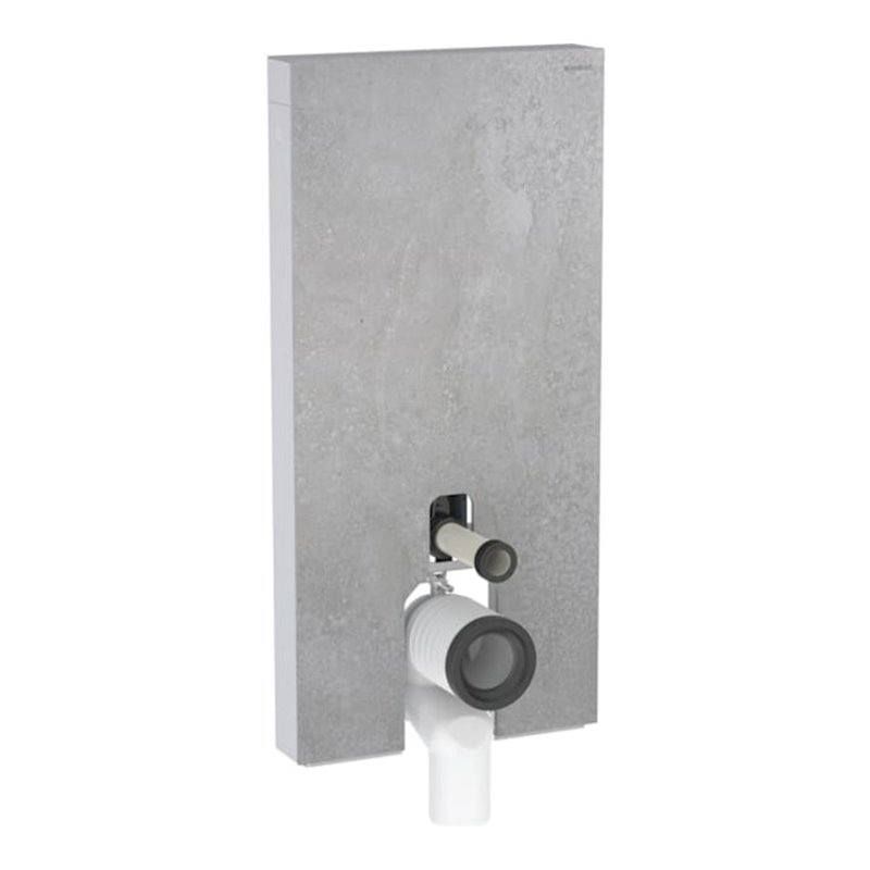 Geberit Wand-WC-Modul Monolith Plus Bauh. 101cm, Fr. Steinz. Beton, S. Alu