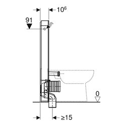 Geberit Wand-WC-Modul Monolith Plus Bauh. 101cm, Fr. Steinz. Beton, S. Alu