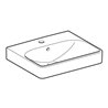 Geberit Handwaschbecken Smyle Square 50x41cm, m Hahnloch, mit Überlauf, weiß