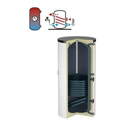 Flamco Standspeicher Duo 200 l, weiß, mit Isolierung