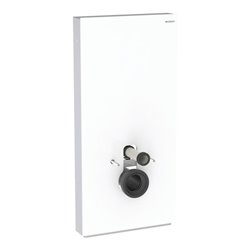 Geberit Wand-WC-Modul Monolith Plus Bauh. 101cm, Fr. Gl. we., S. Aluminium