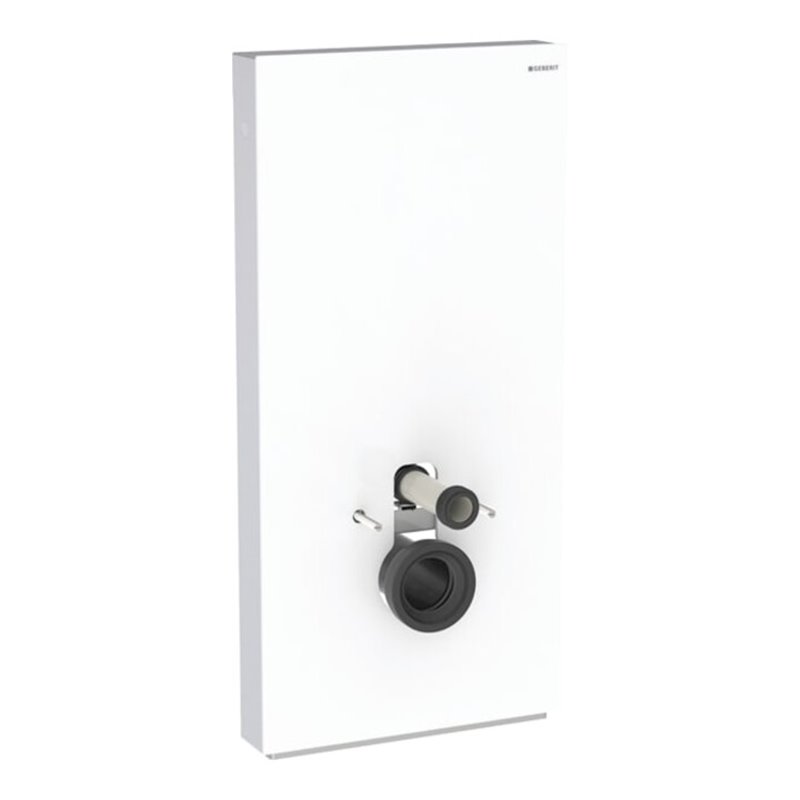 Geberit Wand-WC-Modul Monolith Plus Bauh. 101cm, Fr. Gl. we., S. Aluminium