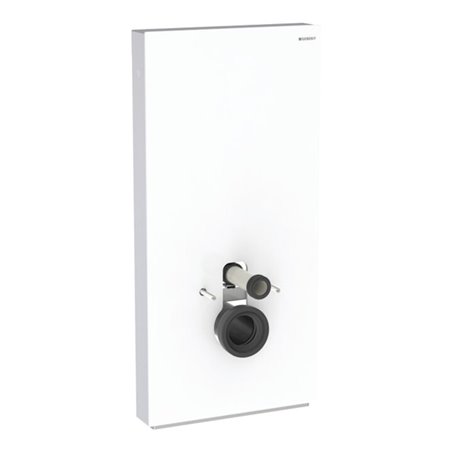 Geberit Wand-WC-Modul Monolith Plus Bauh. 101cm, Fr. Gl. we., S. Aluminium