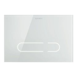 Duravit Betätigungsplatte DuraSystem A2 23x15,7cm, ber.los., Glas weiß, für WC