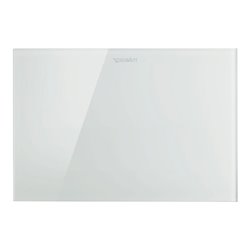 Duravit Betätigungsplatte DuraSystem A2 23x15,7cm, ber.los., Glas weiß, für WC