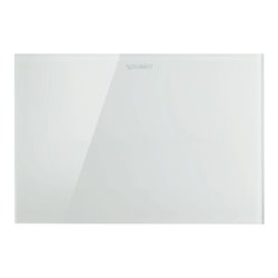 Duravit Betätigungsplatte DuraSystem A2 23x15,7cm, ber.los., Glas weiß, für WC