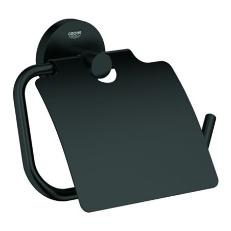Grohe WC-Papierhalter Essentials m Deck, verd. Befestigung, matt black