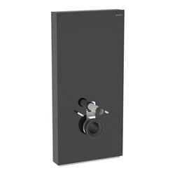 Geberit Wand-WC-Modul Monolith Plus Bauh. 101cm, Fr. Gl. sw, S. Alu SW-chrom