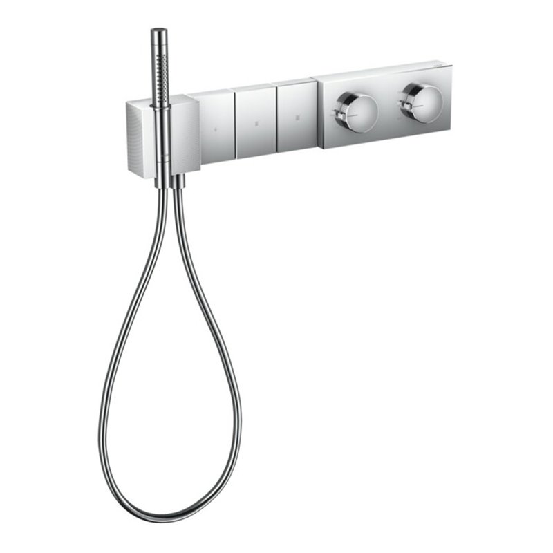 hansgrohe Fertigmotageset Sel. Axor Edge UP-Thermostat, 3 Verbr., Diamantschl., chr