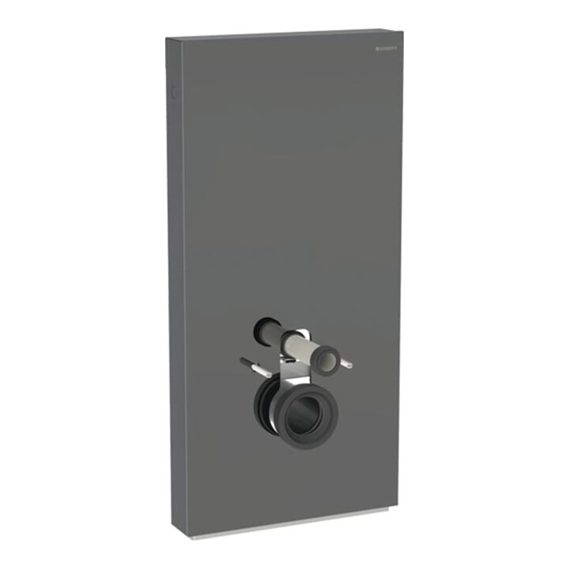 Geberit Wand-WC-Modul Monolith Plus BH 101cm, Fr. Gl. la., S. Alu SW-chrom