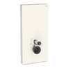 Geberit Wand-WC-Modul Monolith Plus Bauh. 101cm, Fr. Gl. sand-grau, S. Alu