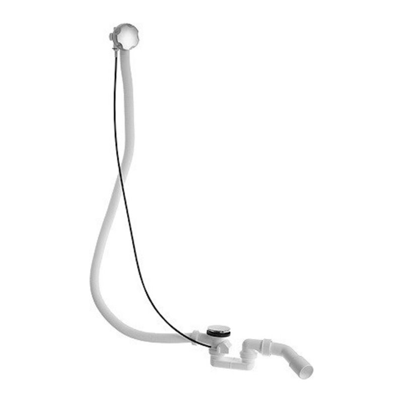 Duravit Ab-/Überlaufgarnitur Quadroval d 5,2cm, D-Griff rd m Griffmulde, chrom