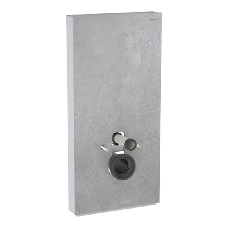 Geberit Wand-WC-Modul Monolith Plus Bauh. 101cm, Fr. Steinz. Beton, S. Alu
