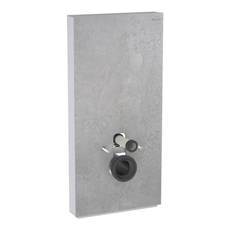 Geberit Wand-WC-Modul Monolith Plus Bauh. 101cm, Fr. Steinz. Beton, S. Alu
