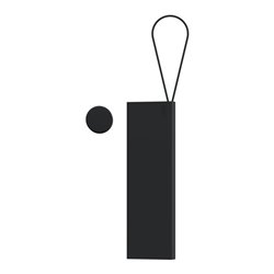 Keuco Duschabzieher Edition 400 schwarz (RAL 9011), mit Wandhalterung