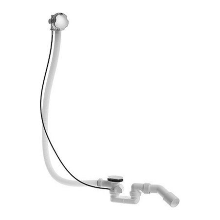 Duravit Ab-/Überlaufgarnitur Quadroval d 5,2cm, D-Griff rd m Griffmulden, chrom