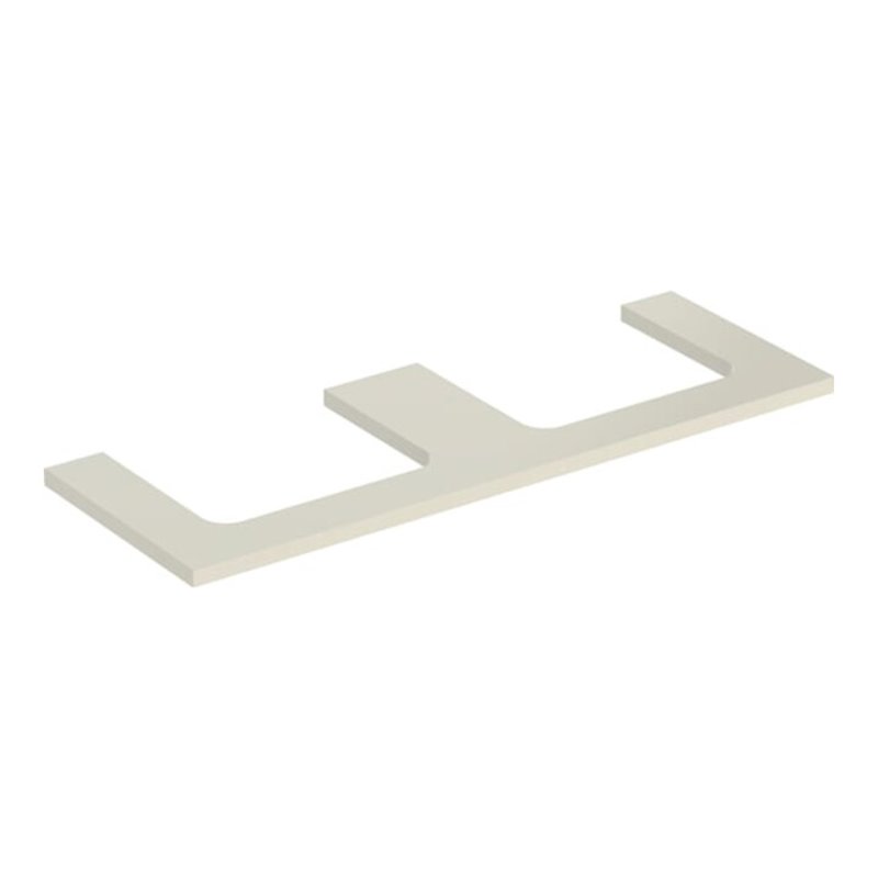 Geberit Waschtisch-Platte One 135x3x47cm, sand-grau/l hg, AS 2-fach