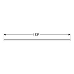 Geberit Waschtisch-Platte One 135x3x47cm, sand-grau/l hg, AS 2-fach