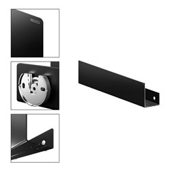 Keuco Duschablage 400-600mm, 120x90, schwarzgrau