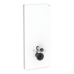 Geberit Wand-WC-Modul Monolith Plus Bauh. 114cm, Fr. Gl. we., S. Aluminium