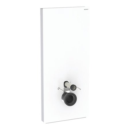 Geberit Wand-WC-Modul Monolith Plus Bauh. 114cm, Fr. Gl. we., S. Aluminium