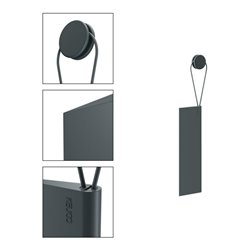 Keuco Duschabzieher Edition 400 grau (RAL 7011), mit Wandhalterung