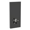 Geberit Wand-WC-Modul Monolith Plus Bauh. 114cm, Fr. Gl. sw, S. Alu SW-chrom