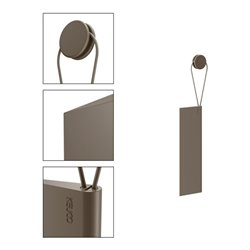 Keuco Duschabzieher Edition 400 trüffel (RAL 7006), mit Wandhalterung