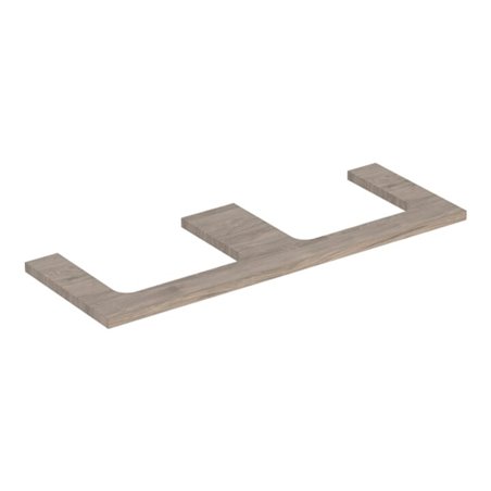 Geberit Waschtisch-Platte One 135x3x47cm, N hick./Mela Holz, AS 2-fach