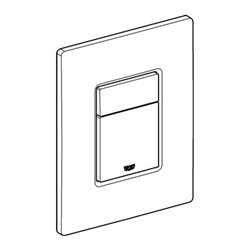 Grohe Abdeckplatte 42369 mit Drucktaste spiegelglas