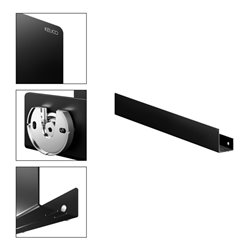 Keuco Duschablage 810-1000mm, 120x90, schwarzgrau