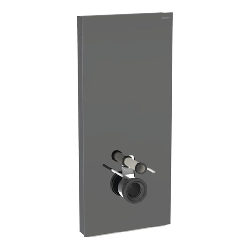 Geberit Wand-WC-Modul Monolith Plus BH 114cm, Fr. Gl. la., S. Alu SW-chrom