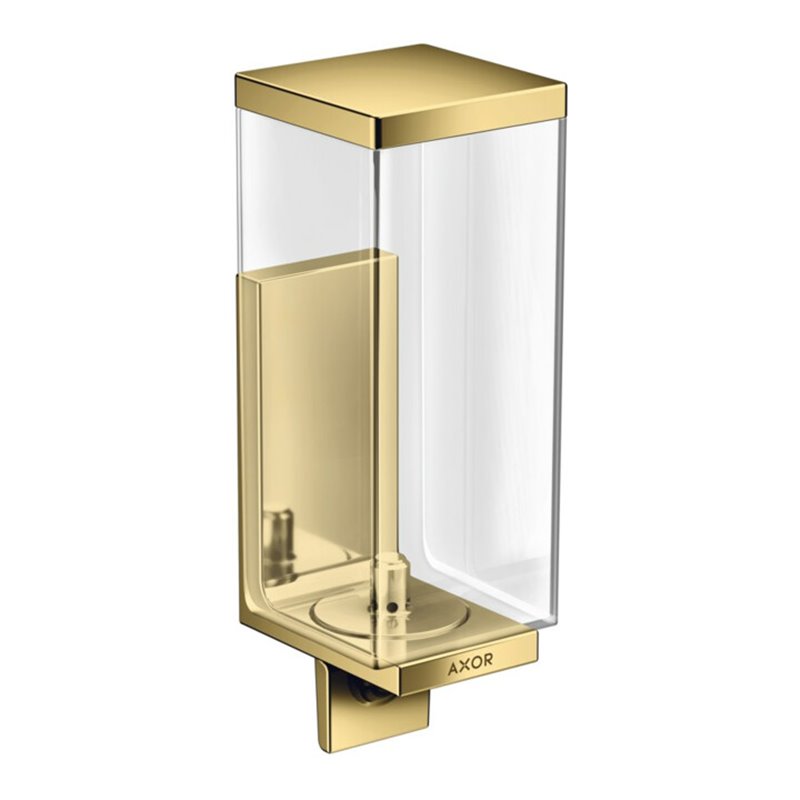 hansgrohe Lotionssp Axor Uni Rectangular Glas, Wandmontage, polished gold optic