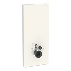 Geberit Wand-WC-Modul Monolith Plus Bauh. 114cm, Fr. Gl. sand-grau, S. Alu