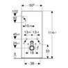 Geberit Wand-WC-Modul Monolith Plus Bauh. 114cm, Fr. Gl. sand-grau, S. Alu