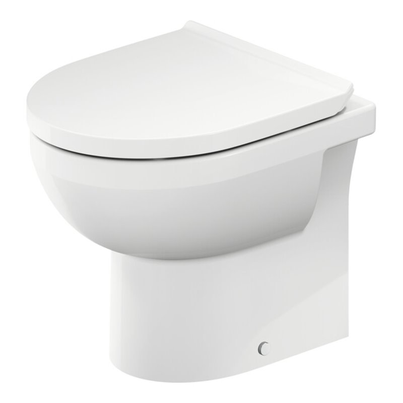 Duravit Stand-WC, Tiefspüler No. 1 Compact 37x48cm, 4,5 l, Abg. waag., riml., weiß