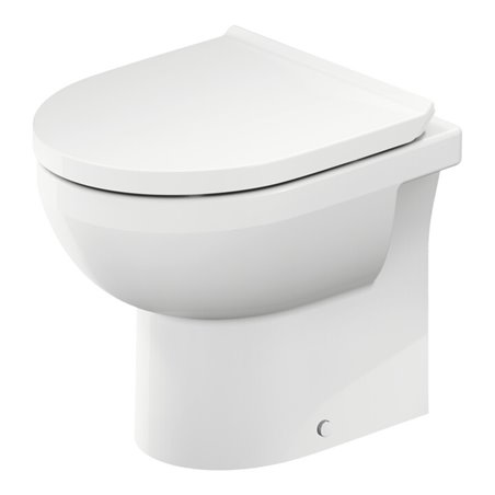 Duravit Stand-WC, Tiefspüler No. 1 Compact 37x48cm, 4,5 l, Abg. waag., riml., weiß
