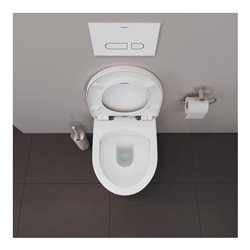 Duravit Stand-WC, Tiefspüler No. 1 Compact 37x48cm, 4,5 l, Abg. waag., riml., weiß