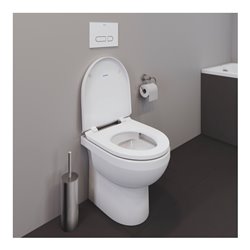 Duravit Stand-WC, Tiefspüler No. 1 Compact 37x48cm, 4,5 l, Abg. waag., riml., weiß