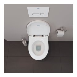 Duravit Stand-WC, Tiefspüler No. 1 Compact 37x48cm, 4,5 l, Abg. waag., riml., weiß