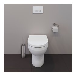Duravit Stand-WC, Tiefspüler No. 1 Compact 37x48cm, 4,5 l, Abg. waag., riml., weiß