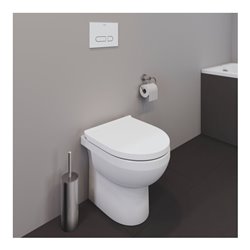 Duravit Stand-WC, Tiefspüler No. 1 Compact 37x48cm, 4,5 l, Abg. waag., riml., weiß
