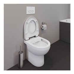 Duravit Stand-WC, Tiefspüler No. 1 Compact 37x48cm, 4,5 l, Abg. waag., riml., weiß