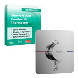 hansgrohe Thermostat ShowerSelect Comfort Q UP, f 1 Verbr. u. 1 zus. Abgang, chrom