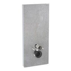 Geberit Wand-WC-Modul Monolith Plus Bauh. 114cm, Fr. Steinz. Beton, S. Alu