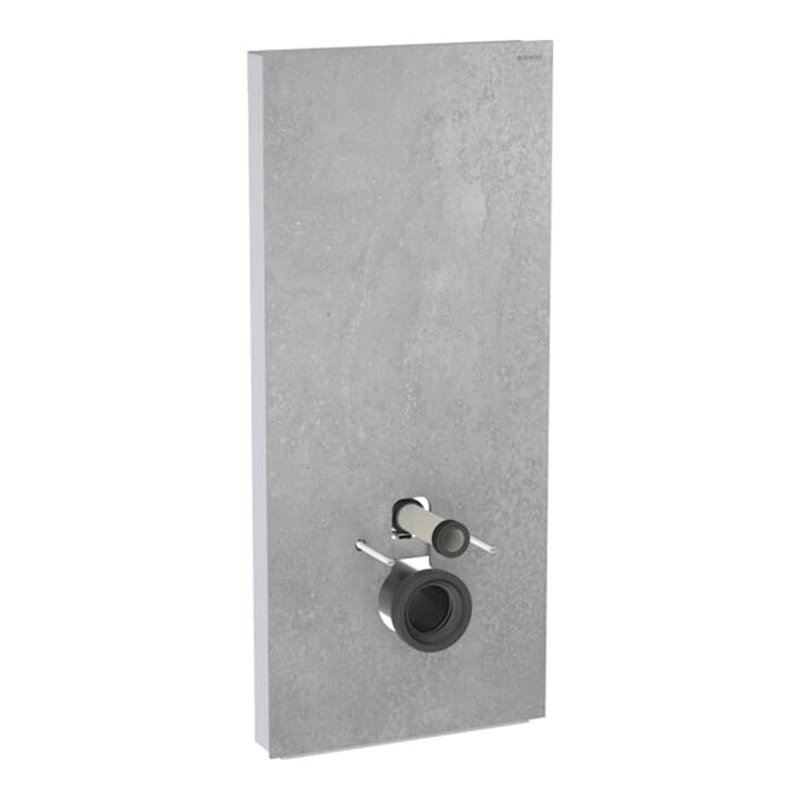 Geberit Wand-WC-Modul Monolith Plus Bauh. 114cm, Fr. Steinz. Beton, S. Alu