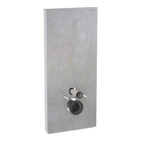 Geberit Wand-WC-Modul Monolith Plus Bauh. 114cm, Fr. Steinz. Beton, S. Alu
