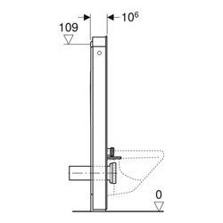 Geberit Wand-WC-Modul Monolith Plus Bauh. 114cm, Fr. Steinz. Beton, S. Alu