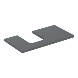 Geberit Waschtisch-Platte One 90x3x47cm, lava/lackiert ma, Ausschn li